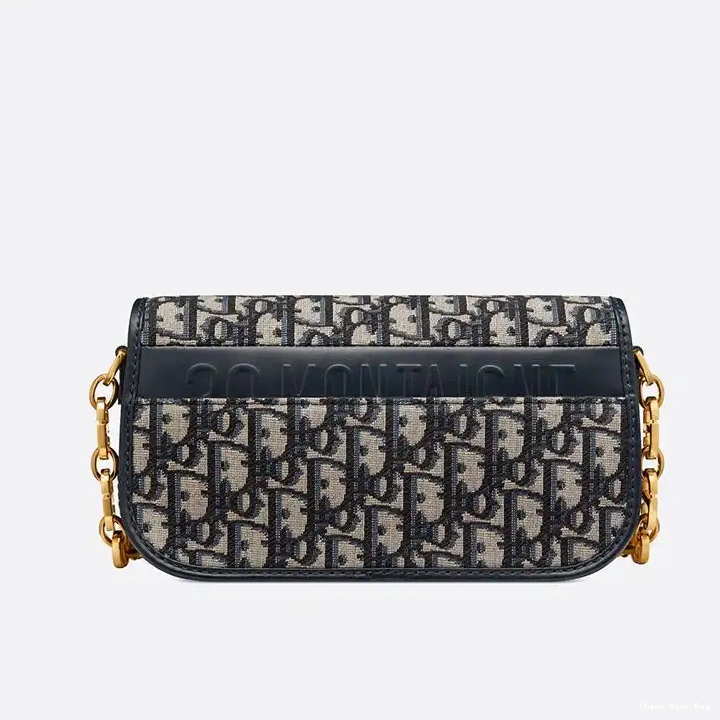 Cheap Dior Bag Montaigne Dior Motif 30 Avenue Bag Blue Canvas Oblique 0508